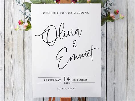 Welcome to Our Wedding Printable Wedding Sign Template - Etsy