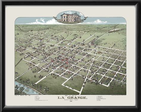 La Grange TX 1880 Restored Map | Vintage City Maps