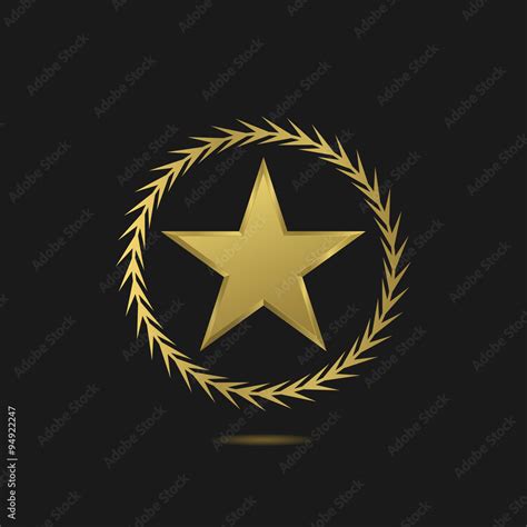 Golden star logo Stock Vector | Adobe Stock