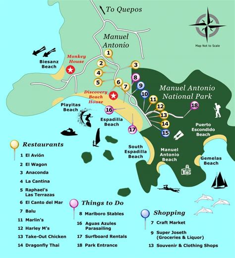 Manuel Antonio National Park Map - Package Costa Rica