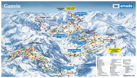 Bad Hofgastein - Plan des pistes de ski Bad Hofgastein