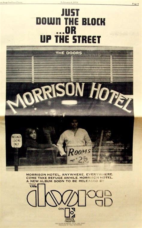 Morrison Hotel album cover history | Morrison hotel, Hotel promos, Album covers