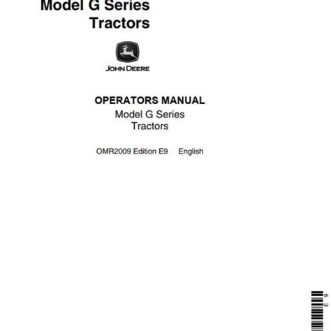 John Deere Tractors H Series Operators Manual