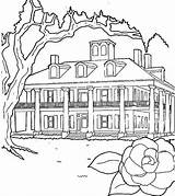 Plantations House In Houses Coloring Page  NetArt pages sketch template