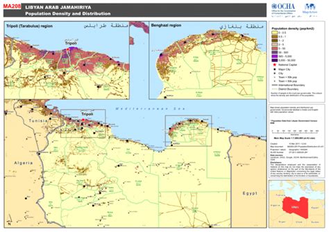 Libya Population Density Map