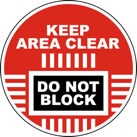 Keep Area Clear Do Not Block Floor Sign - Get 10% Off Now