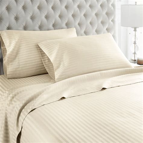 Hotel Collection 400 Thread Count 100% Egyptian Cotton Striped Sheet S – Down Cotton