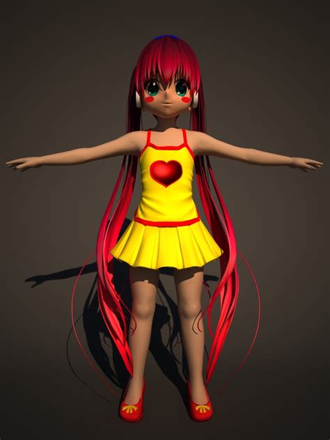 3D model anime girl - TurboSquid 1219768