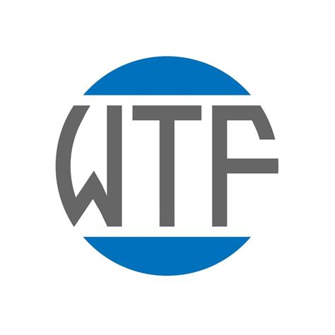 WTF letter logo design on white background. WTF creative initials circle logo concept. WTF ...