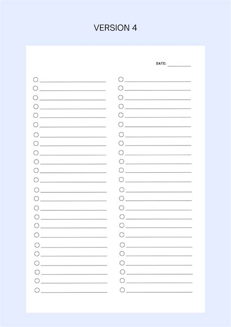 Blank Checklist Template Printable & Fillable, Simple Checklist ...