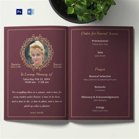 19+ Memorial Brochure Templates - Illustrator, InDesign, MS Word, Pages, Photoshop, Publisher