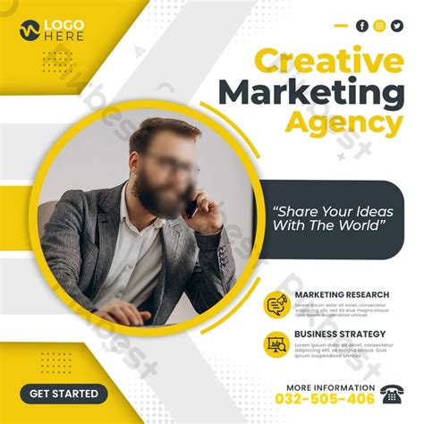 Digital Marketing Agency Expert And Corporate Social Media Post Design Template | PSD Free ...