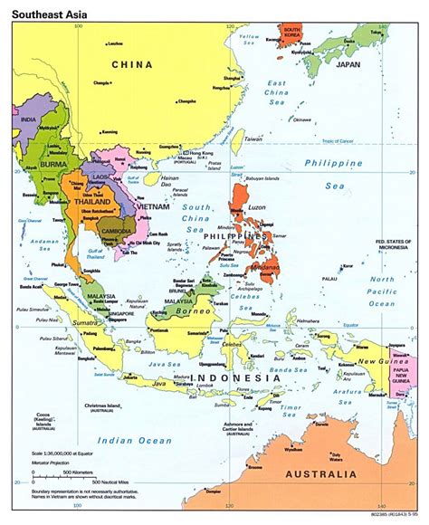 Map Of Southeast Asia With Capitals - Cities And Towns Map