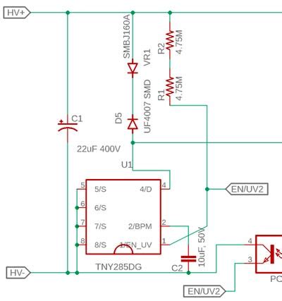 AC to DC 12V LED Strip Driver Circuit