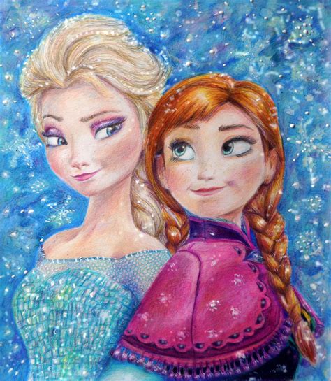 Elsa and Anna - Frozen Fan Art (37955069) - Fanpop