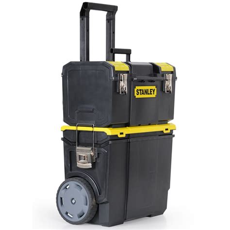 Stanley 11.5-in Plastic Lockable Wheeled Tool Box (Black) at Lowes.com