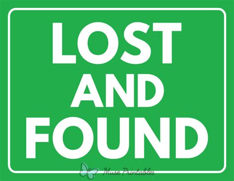 Printable Lost and Found Sign