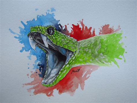 Watercolour Snake by CherishArt on DeviantArt