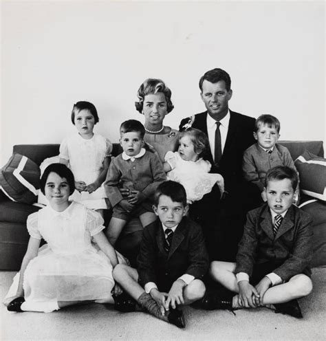 Portrait of Bobby and Ethel Kennedy with children Kathleen, Joseph ...