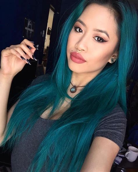 super rich teal using Cerulean Sea on @imvelvetbones | Cool hairstyles ...