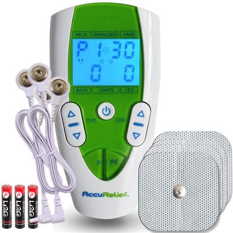 AccuRelief TENS Unit Pain Relief System - Muscle Stimulator For Pain Relief From Back Pain, Neck ...