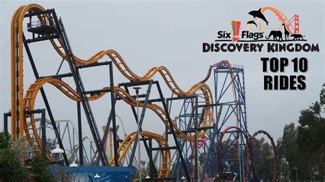 Top 10 Rides at Six Flags Discovery Kingdom - YouTube