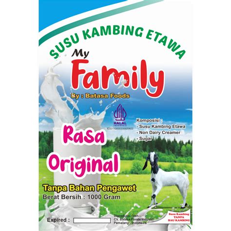 Jual Susu Kambing Etawa Family Rasa Original 1 Kg Alufoil | Shopee ...