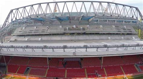 Video: Anfield's new Main Stand - drone footage shows construction ...