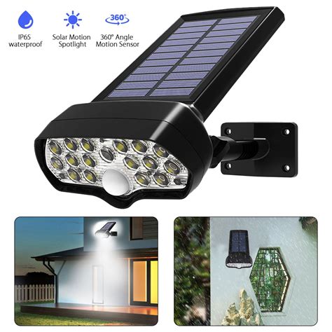 Solar Power 16-LED Motion Sensor Spotlight Landscape Lights Outdoor Garden Lamp | Landscape ...