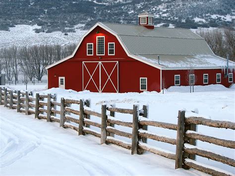 Winter Barn by David Kocherhans