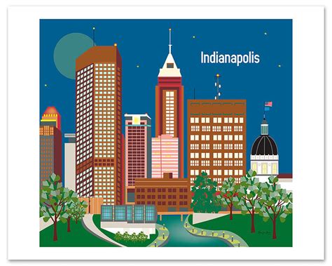 Indianapolis art print, poster, gallery wrapped canvas – Loose Petals