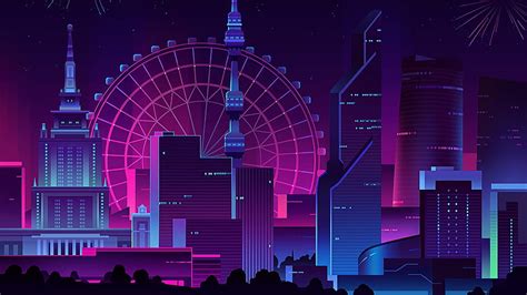 Neon City Aesthetic on Dog, estética de neón retro fondo de pantalla | Pxfuel