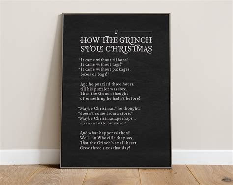 How the Grinch Stole Christmas Quote Digital Download - Etsy