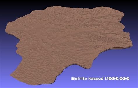 Romania 3D Map of Bistrita Nasaud County 1 to 1000000 3D model 3D printable | CGTrader