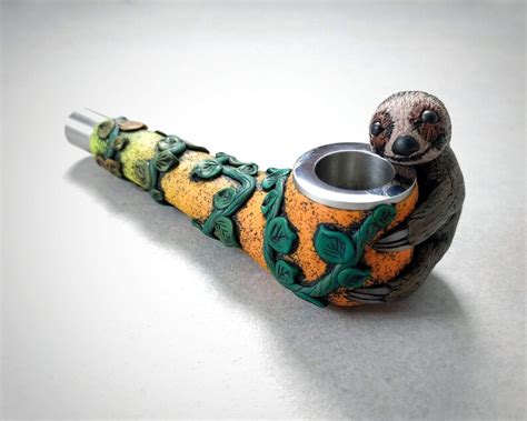 Sloth Pipe Green Smoking pipe Cute Sloth Hand pipe Smoking | Etsy