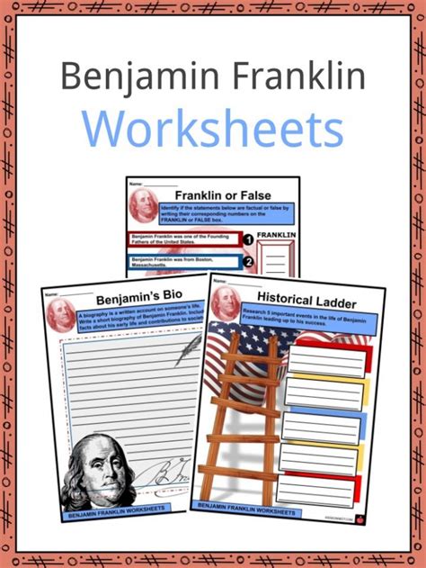 Benjamin Franklin Biography Worksheets | 99Worksheets