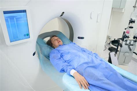 Woman Undergoes CT Scan Procedure in Diagnostic Department of Hospital Stock Photo - Image of ...