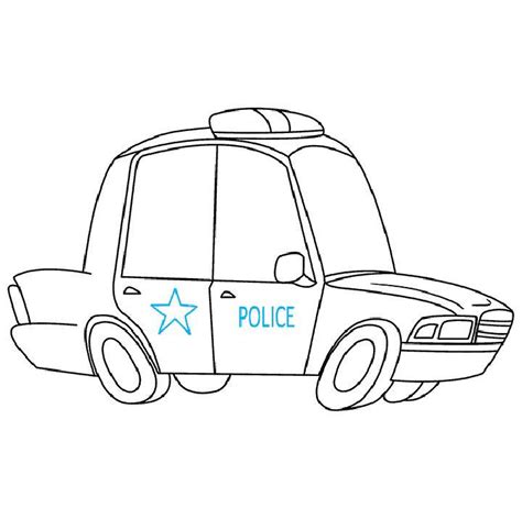 25 Easy Police Car Drawing Ideas - Draw a Police Car