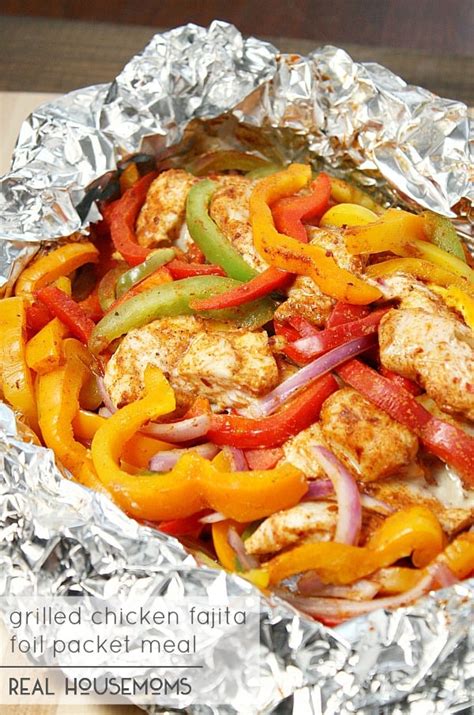 Grilled Chicken Fajita Foil Packet Meal ⋆ Real Housemoms