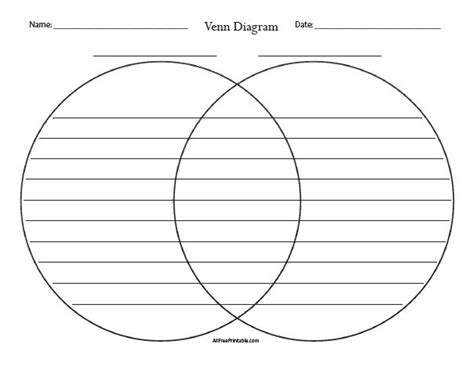 Venn Diagram with Lines – Free Printable