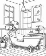 Bathroom Coloring Pages sketch template