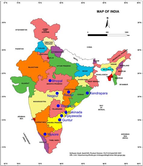 Geographical map of India showing regions from where soil samples were ...