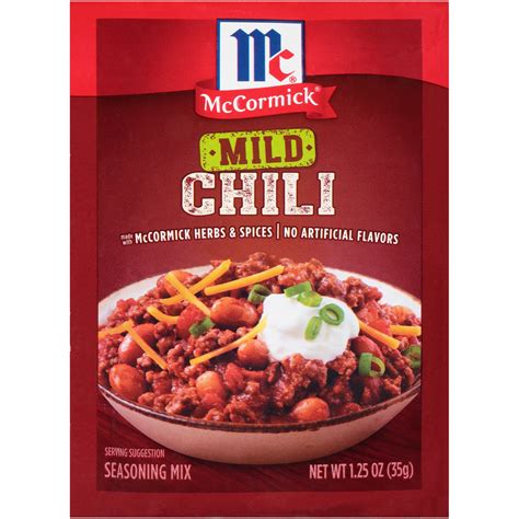 McCormick Chili Seasoning Mix - Mild, 1.25 oz - Walmart.com