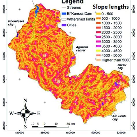 Slope gradient map of the study area. | Download Scientific Diagram