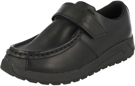 Clarks Boys School Shoes Jojen Trek JNR - Black Leather - UK Size 2G - EU Size 34 - US Size 2.5W ...