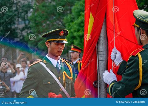 The Chinese National Flag Ceremony Editorial Image - Image of guard, army: 53337235