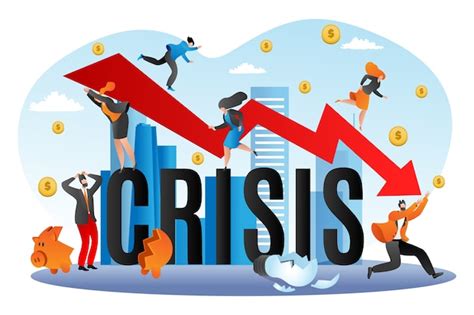 Premium Vector | World financial crisis, economic fall illustration. Going down graph of finance ...