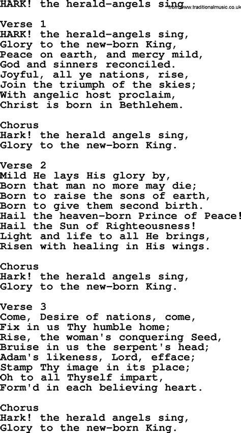 Hark! The Herald-angels Sing - Apostolic and Pentecostal Hymns and Gospel Songs - lyrics and PDF