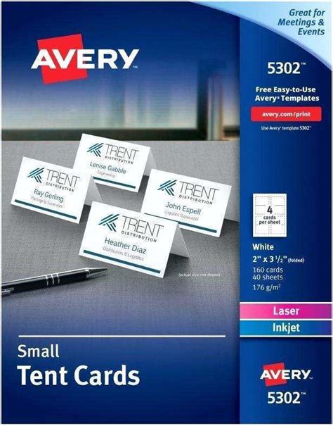 Avery Laser Tent Card 5305 Template - Cards Design Templates