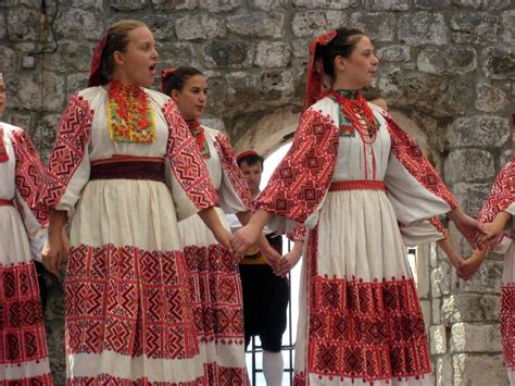 Men's and Women's Croatian Folk Costumes